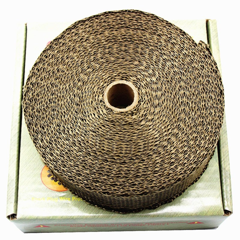 LEDAUT 2""x 50' Twill Weave Motorcycle ATV Titanium Exhaust Heat Shield Wrap with 11.8"" Locking Ties (Pack of 15) - Image 3